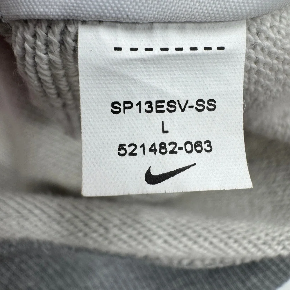 Nike‎ Athletic Dept Hooded Varsity Jacket Mens Large Grey Snap 521482-063
